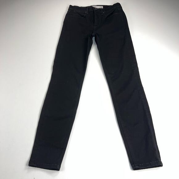 AYR The Skinny Mid Rise Jet Black Stretch Denim Jeans 28 Inseam Size 26 - Picture 5 of 12